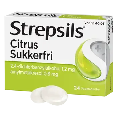 STREPSILS CITRUS SUKKERFRI SUGETABLETTER